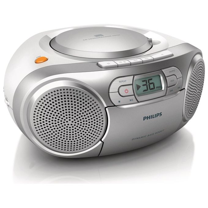 Philips AZ127-12 Boombox Radio Portatile CD Cassette Radio FM Ingresso AUX 2 W colore Grigio