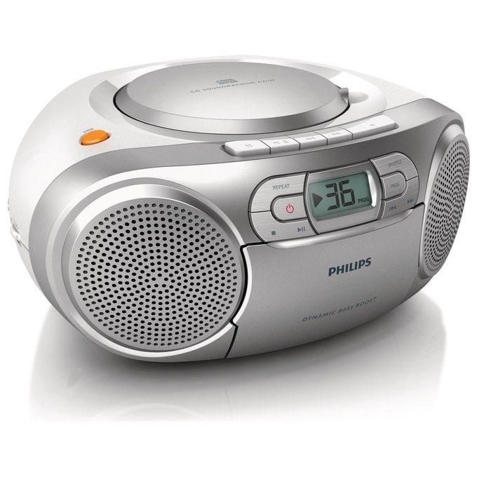 Philips AZ127-12 Boombox Radio Portatile CD Cassette Radio FM Ingresso AUX 2 W colore Grigio