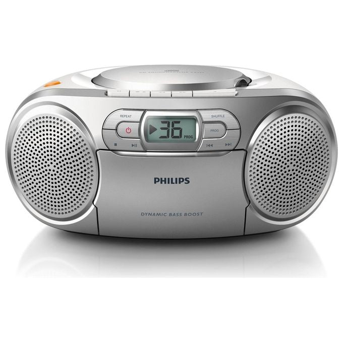 Philips AZ127-12 Boombox Radio Portatile CD Cassette Radio FM Ingresso AUX 2 W colore Grigio