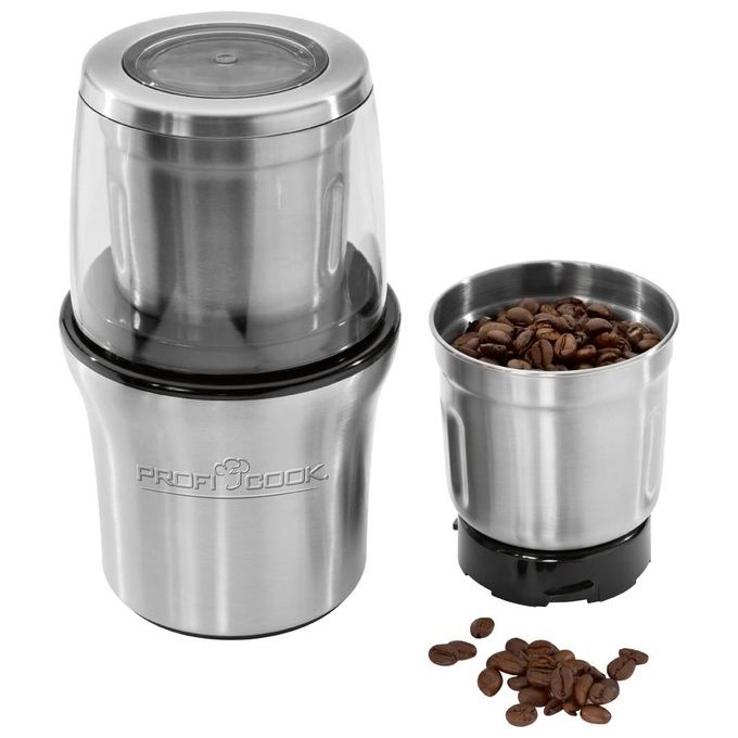 Proficook PC-KSW 1021 Macinacaffe' con Macinino Elettrico 200W Acciaio Inossidabile