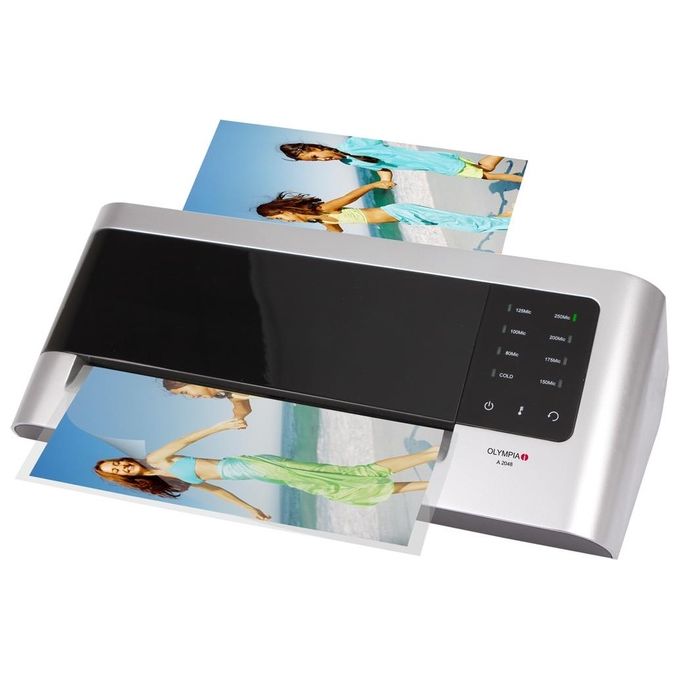 Olympia A 2048 DIN A4 Laminatore Documenti a Freddo 680mm-min Nero-Argento