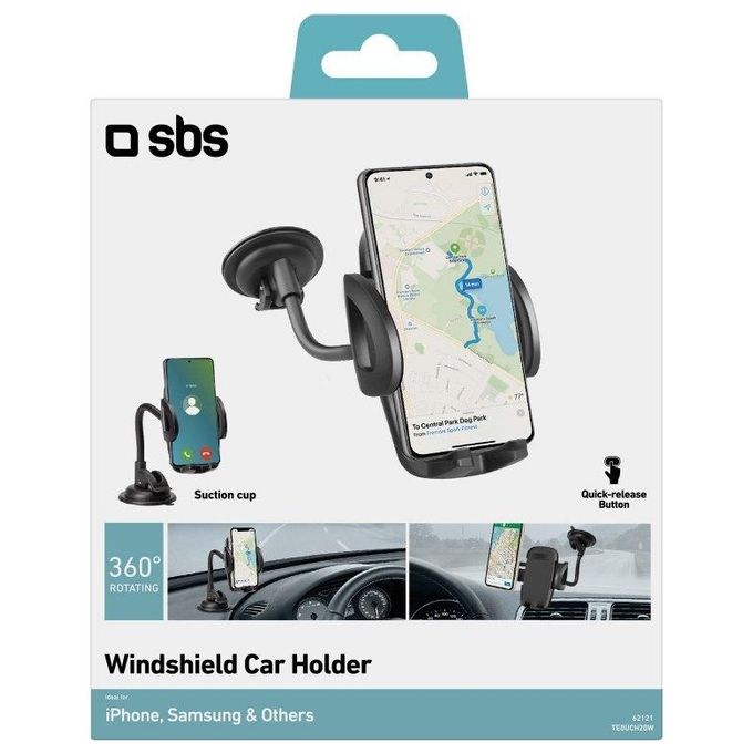 Sbs TE0UCH20W Supporto Universale da Auto Freeway per Telefoni Cellulari e Smartphone