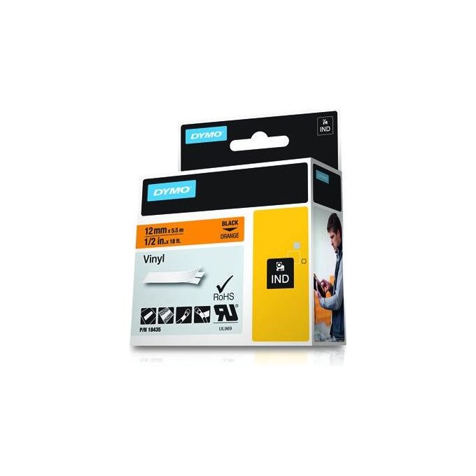 Dymo Nastro Da 12mmx5.5m Vinile Ne Ara