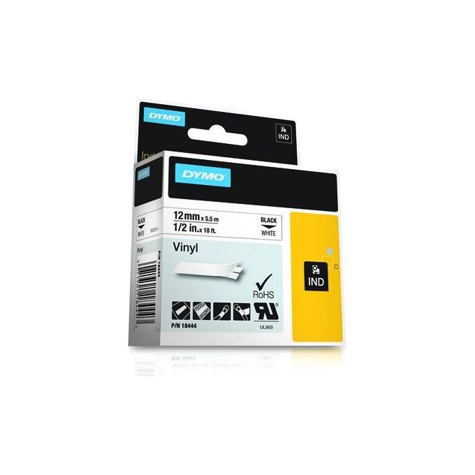 Dymo Nastro da 12mmx5.5m Vinile N B