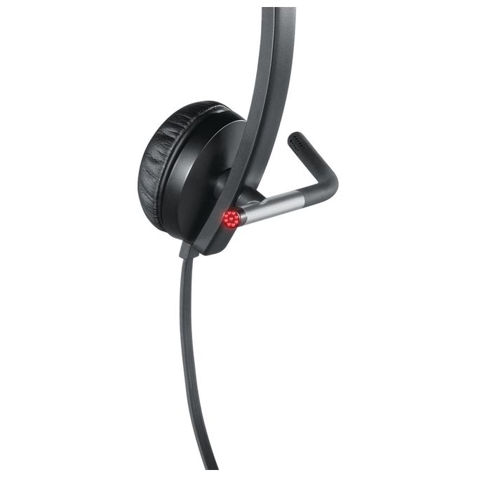 Logitech H650e Cuffie Cablate, Stereo Con Microfono a Cancellazione di Rumore USB ‎Controlli in Linea, Indicatore LED Compatibili con PC-Mac-Laptop