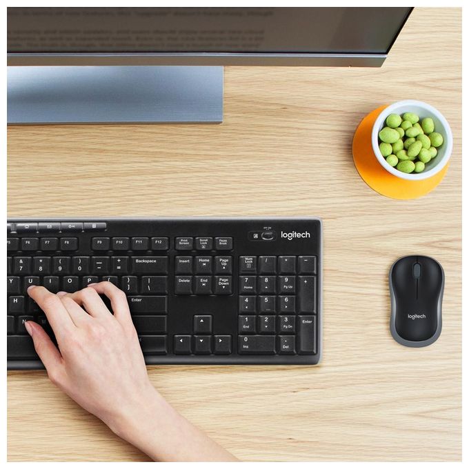 Logitech 920-004508 MK270 Tastiera e Mouse Wireless Combo QWERTY US INT'L Wireless 2.4 GHz Portata 10 m Compatibile Windows 10 Chrome OS colore Nero