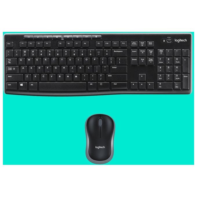 Logitech 920-004508 MK270 Tastiera e Mouse Wireless Combo QWERTY US INT'L Wireless 2.4 GHz Portata 10 m Compatibile Windows 10 Chrome OS colore Nero