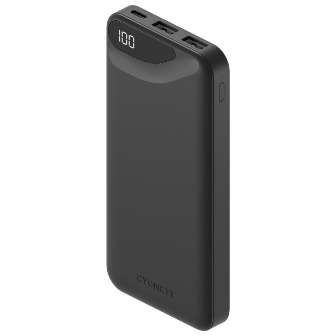 Cygnett CY4341PBCHE ChargeUp Boost 10K Power Bank 10000 mAh 3 Porte USB Ricarica Rapida 15 W Display Digitale colore Nero