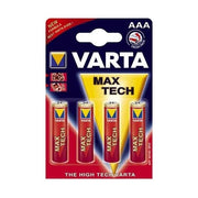 Varta 04703101404 Longlife Max Power Batteria Alcalina AAA LR03 1.5V 1270 mAh Blister 4 pz colore Oro Rosso