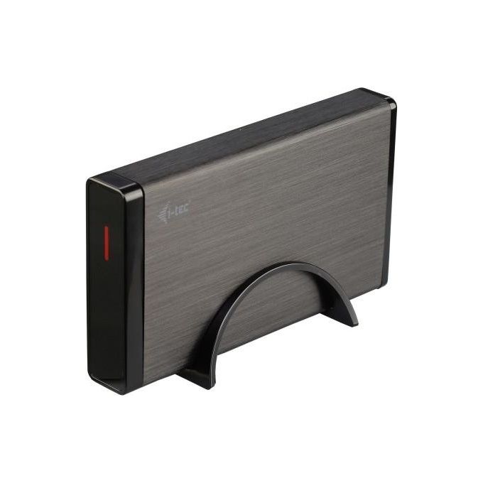 I-tec MYSAFE35U401 MySafe Advance Box Esterno HDD 3.5'' SATA USB 3.2 Gen 1 5 Gbps Alluminio colore Nero