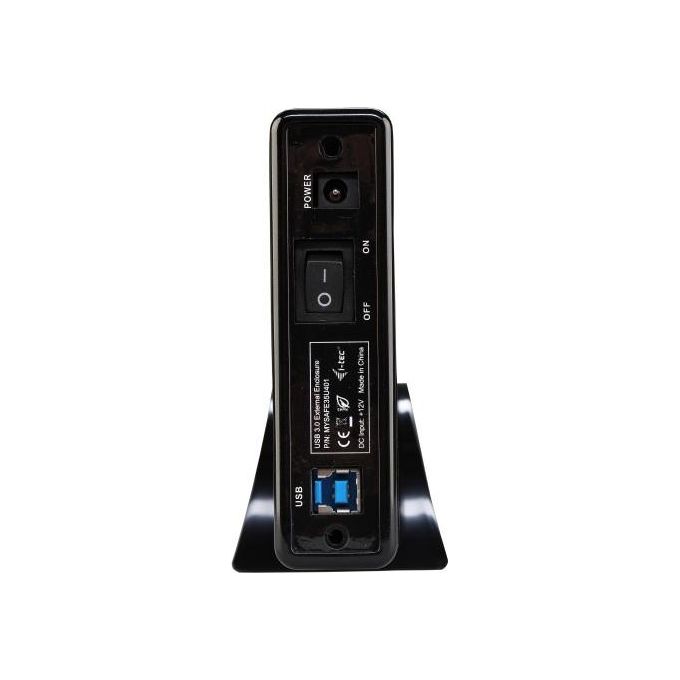 I-tec MYSAFE35U401 MySafe Advance Box Esterno HDD 3.5'' SATA USB 3.2 Gen 1 5 Gbps Alluminio colore Nero