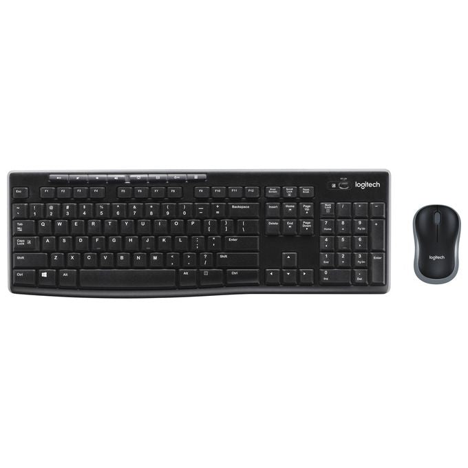 Logitech MK270 Kit Tastiera e Mouse Wireless RF 2.4 GHz AZERTY Layout Francese 111 Tasti Mouse Ottico 1000 DPI colore Nero