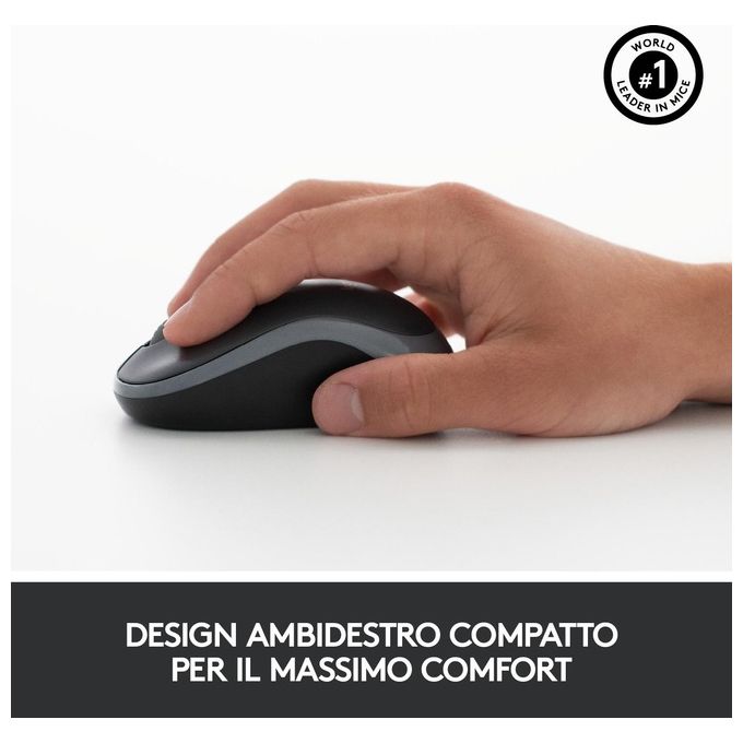 Logitech MK270 Combo Tastiera e Mouse Wireless per Windows 24 GHz Wireless Mouse Compatto 8 Tasti Multimediali e di Scelta Rapida Durata della Batteria 2 anni PC Laptop Italiano QWERTY - Nero
