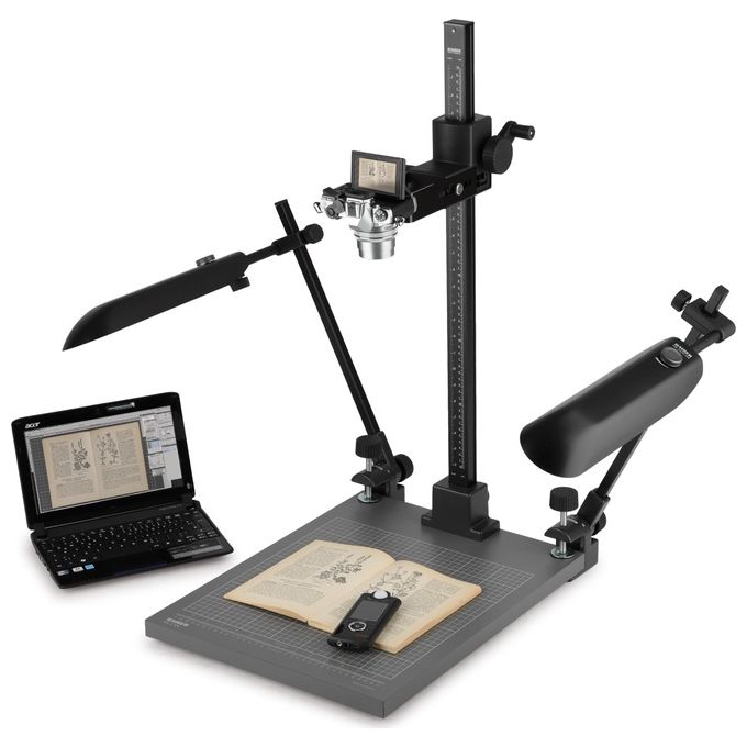 Kaiser Fototechnik 205411 RS 2 XA Stativo di Riproduzione base 40x50 cm colonna 76 cm portata 1,5 Kg filetto 1-4'' colore Nero Grigio