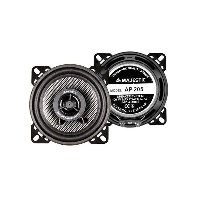 Majestic AP205BL Coppia Altoparlanti, 100mm 2vie, 80w, in Polipropilene