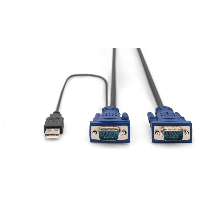 Digitus cavo triplo per console con switch kvm per server usb-ps2 - mt. 5