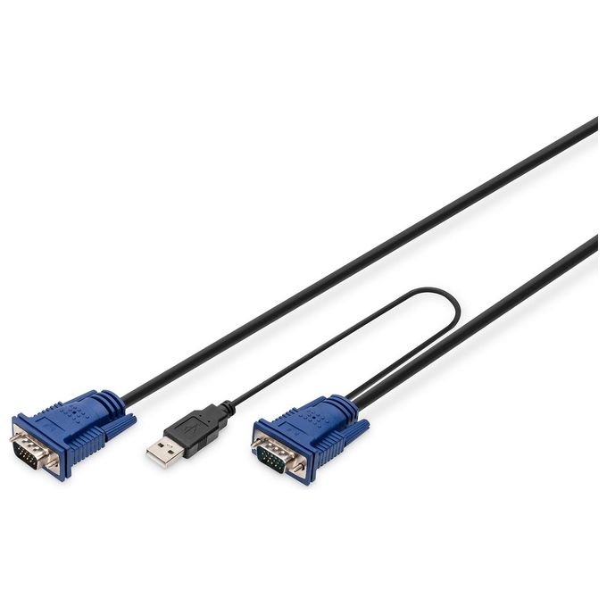 Digitus cavo triplo per console con switch kvm per server usb-ps2 - mt. 5