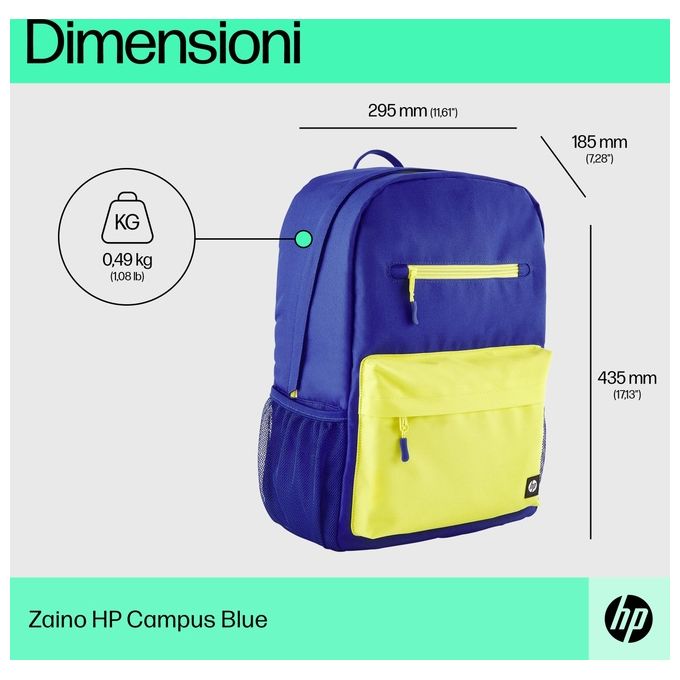 HP Zaino per Notebook da 15.6'' Campus Blue