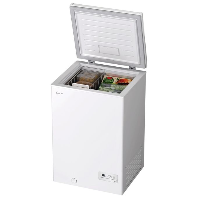 Candy CHAE1002E Congelatore a Pozzetto Statico 97 L 84,5 cm Classe E 39 dB Congelamento 5,5 Kg-24h colore Bianco