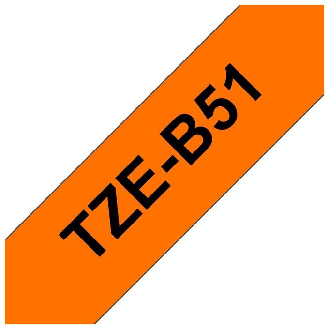 Brother cass 24mm nera Arancio fluo 5m