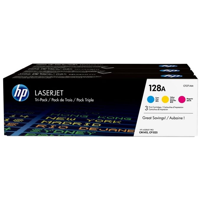 Hp Toner 128a Tripack Ciano Magenta Giallo
