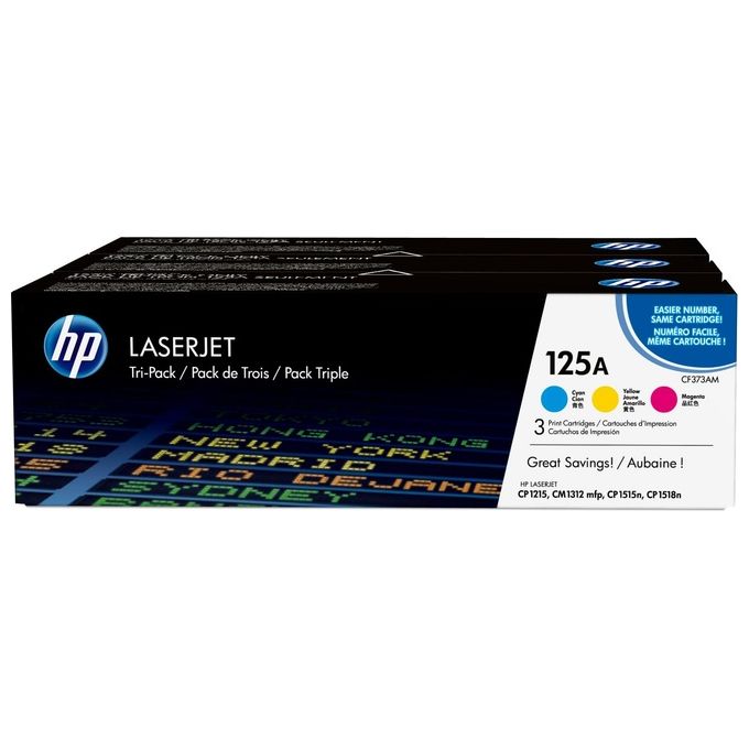 Hp Toner 125a Tripack Ciano Magenta Giallo