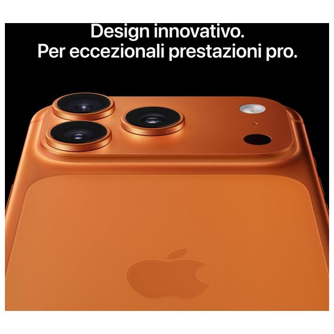 Apple MG8Q4QL-A iPhone 17 Pro Smartphone 6.3'' 1TB Chip A19 Pro Tripla fotocamera 48MP 5G iOS 26 colore Arancione