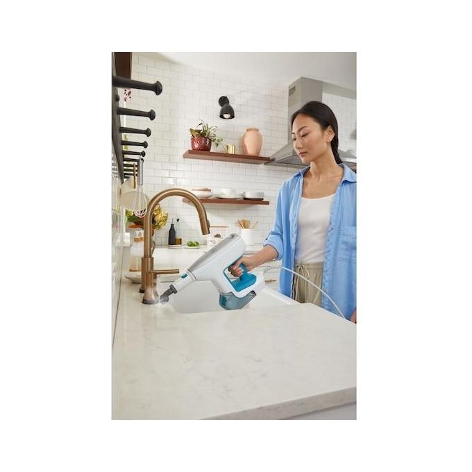 Black and Decker BHSM15FX08 Pulitore a Vapore Portatile 1500 W 0,5 L 8 Accessori riscaldamento 30 s colore Bianco