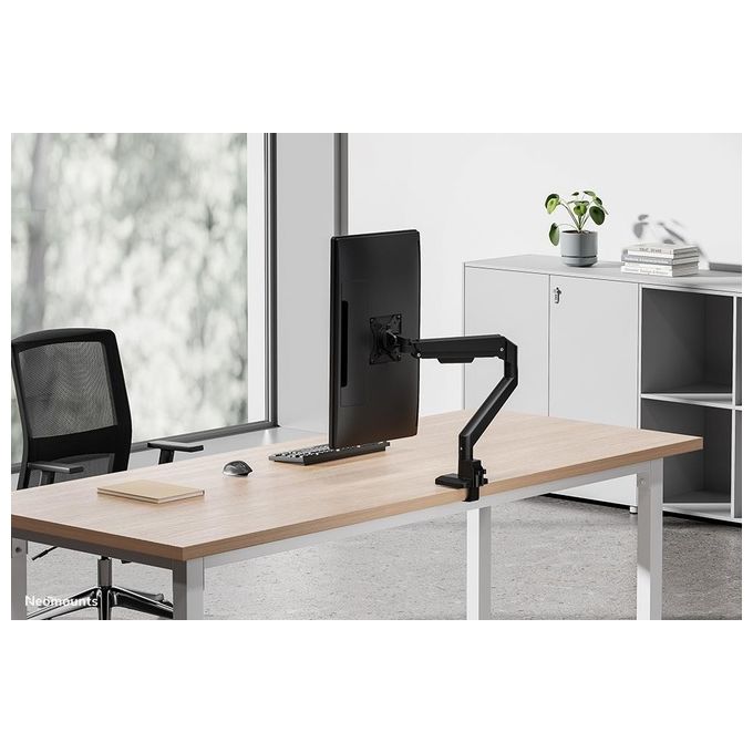 Neomounts W128881659 NEXT Slim Braccio da Scrivania per Monitor 17''-35'' 9 Kg VESA 100x100 mm con Molla a Gas colore Nero