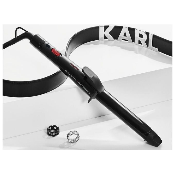 Rowenta CF321L X Karl Lagerfeld Arricciacapelli 25 mm 47 W Ceramica Tormalina 200°C colore Nero Rosso