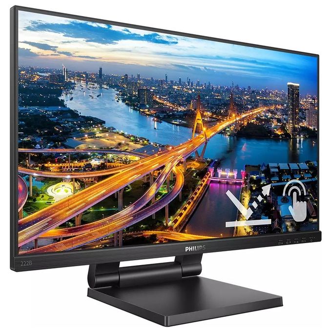 Philips 222B1TC-00 B Line Monitor PC 21.5'' IPS Touch Full HD 1920x1080 75Hz 4ms Hub USB 3.2 colore Nero