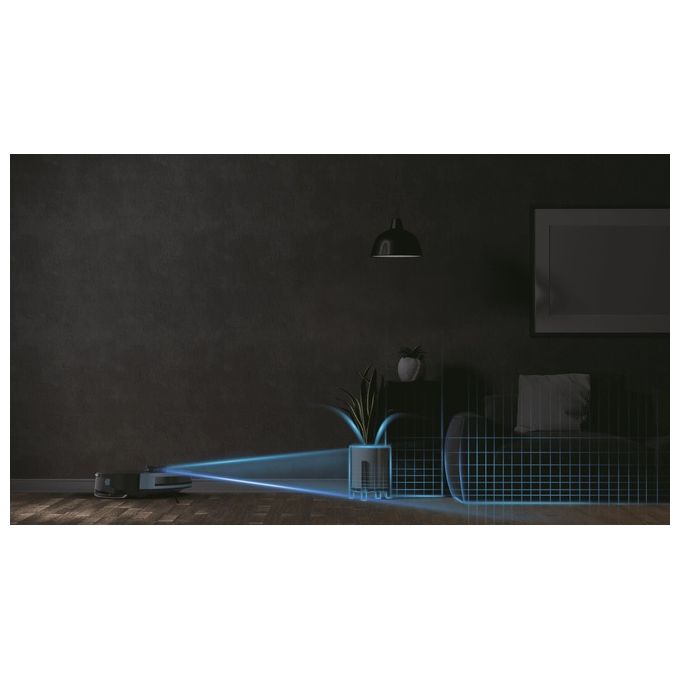 Hoover HG430H 011 Robot aspirapolvere Navigazione laser Capacita' 0,26 L autonomia 120 min Wi-Fi colore Nero Blu