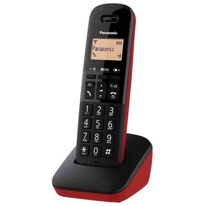 Panasonic KX-TGB610JT Cordless display 1,4'' Blocco chiamate ID Rubrica Nero-Rosso
