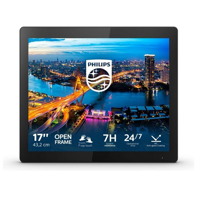 Philips 172B1TFL B Line Monitor Touch 17'' LED TN 1280x1024 Multi-touch 10 punti 400 cd-m² 4 ms colore Nero
