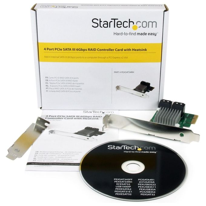 StarTech Scheda controller RAID PCI Express 2.0 SATA III 6 Gbps a 4 porte con tiering SSD HyperDuo