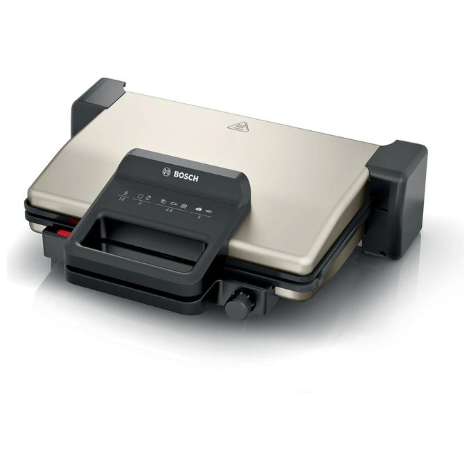 Bosch TCG3302 Bistecchiera Elettrica 2000 W 3 Posizioni di Cottura Piastre Ceramica Antiaderenti Rimovibili colore Argento