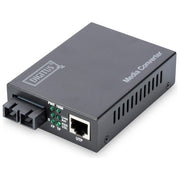 Digitus Fast Ethernet, RJ-45-SC Convertitore Multimediale di Rete 100 Mbit-s 1310 nm Modalita' Multipla Nero