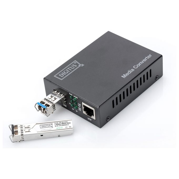Digitus Convertitore Media Gigabit Ethernet 1000 Mbit-s Nero