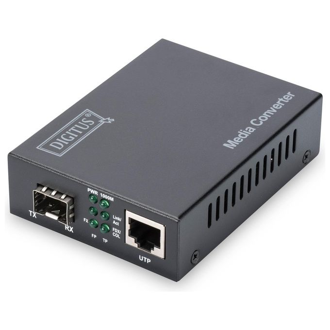 Digitus Convertitore Media Gigabit Ethernet 1000 Mbit-s Nero