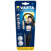 Varta 16618101421 Book Light Luce per Libri LED con Clip Collo Flessibile 9 lm 26h 2x CR2032 colore Nero Argento