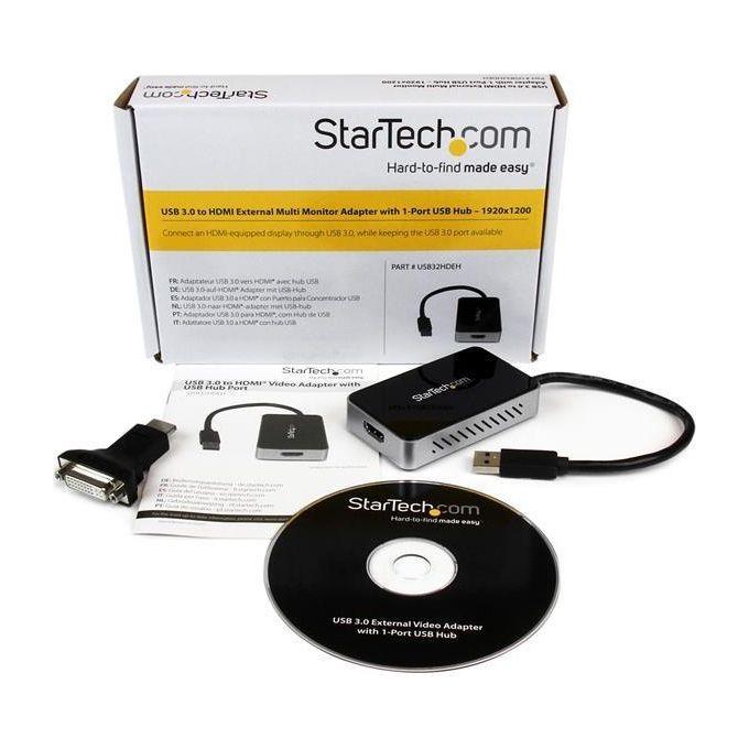 StarTech Adattatore scheda video esterna per piu' monitor USB 3.0 a HDMI con hub USB a 1 porta - 1920x1200 - 1080p