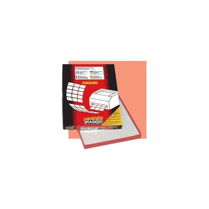 Markin 214C599A3 Etichette Adesive Permanenti A3 420x297 mm 100 Fogli 1 Etichetta per Foglio Laser Inkjet colore Bianco