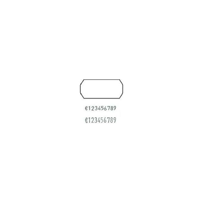 MarkIn 3502616PER Etichette per Prezzatrice 16 Rotoli 100 Etichette per Rotolo Adesivo Permanente Formato 26x16 mm a Onda colore Bianco