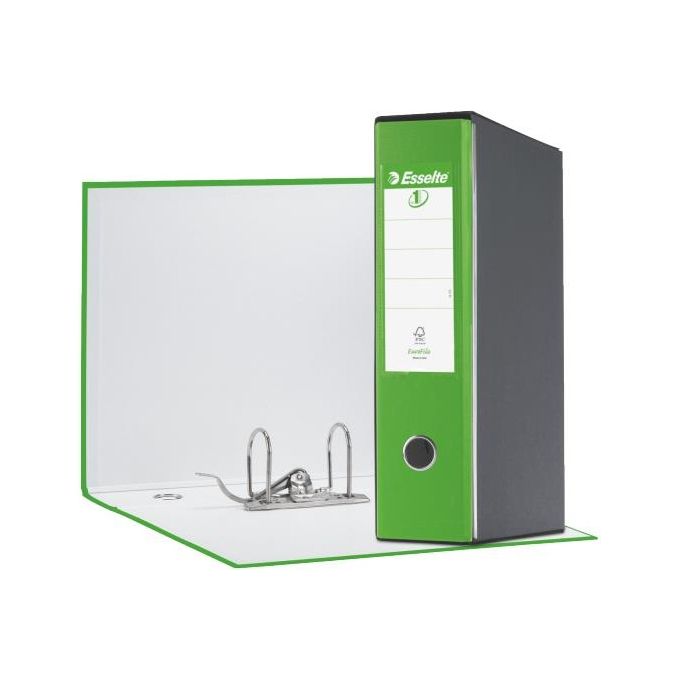 Esselte 390755940 Registratore con Custodia G55 Eurofile Protocollo Dorso 8cm Cartone Rivestito in PP Verde Vivida