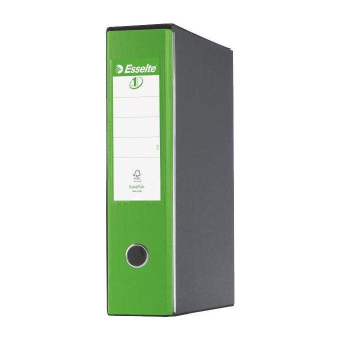 Esselte 390755940 Registratore con Custodia G55 Eurofile Protocollo Dorso 8cm Cartone Rivestito in PP Verde Vivida