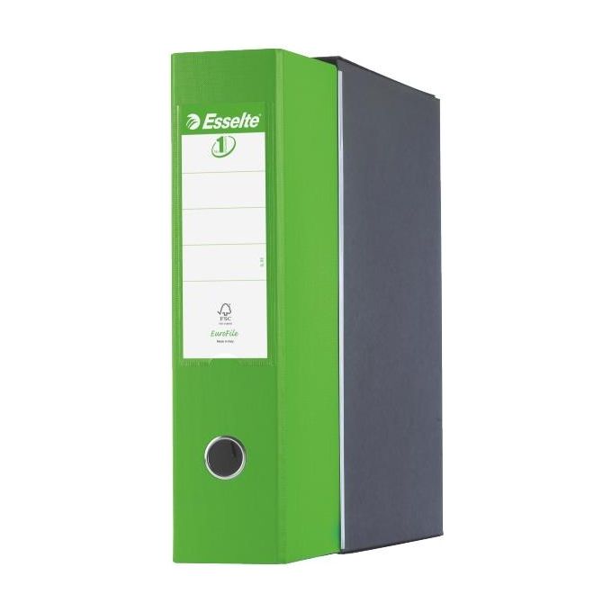 Esselte 390755940 Registratore con Custodia G55 Eurofile Protocollo Dorso 8cm Cartone Rivestito in PP Verde Vivida