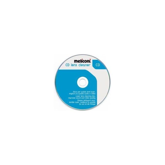 Meliconi 621011 Disco Pulizia Lenti Laser Lettori CD compatibile Hi-Fi Autoradio colore Blu Bianco