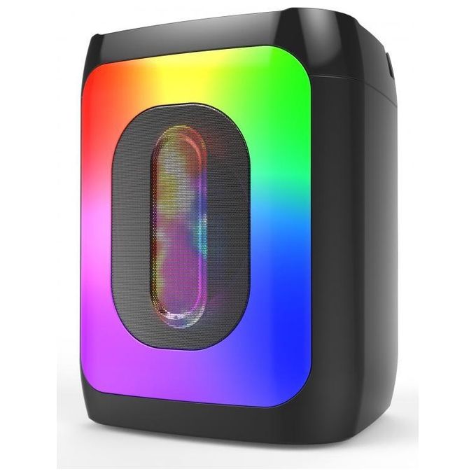 Majestic 116301 BK Flame 1 Pro Party Speaker Bluetooth 5.0 10W TWS Luci LED Microfono Batteria Ricaricabile colore Nero