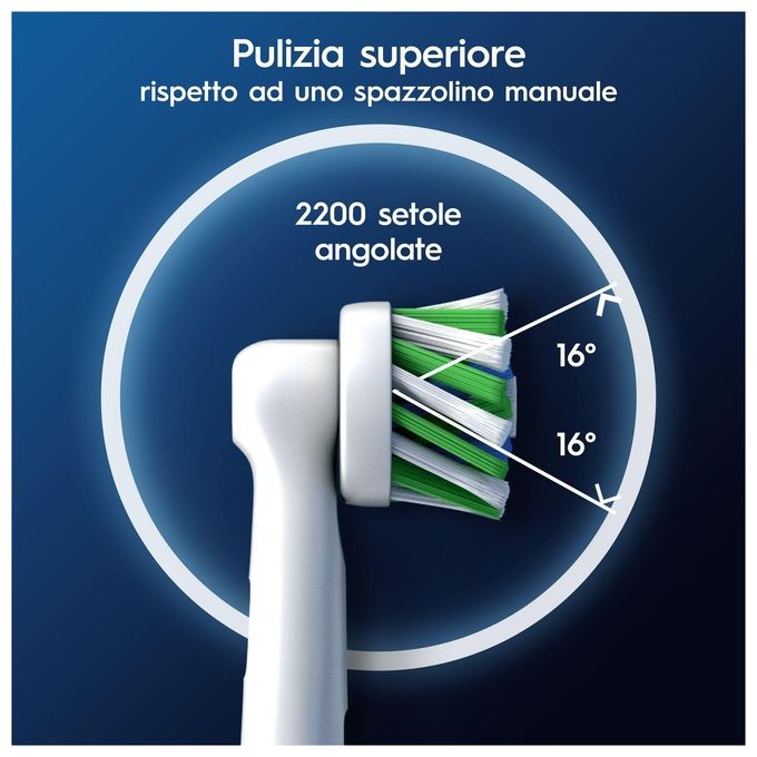Braun Oral-B Pro Cross Action 3 Pezzi Bianco