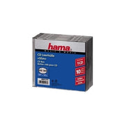 Hama CD-Custodia Vuota Slim-Line Trasparente-Nero 10 Pezzi